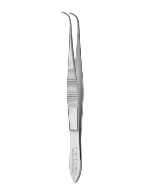 Graefe Extra Fine Forceps  Curved  Serrated